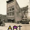 Grand opening invitation for The Art Store, relocating to a rehabilitated building circa 1910.